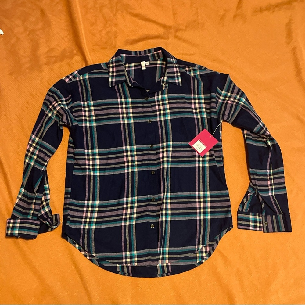 SO Button Down Flannel Shirt Girls XL 14-16 100% Cotton